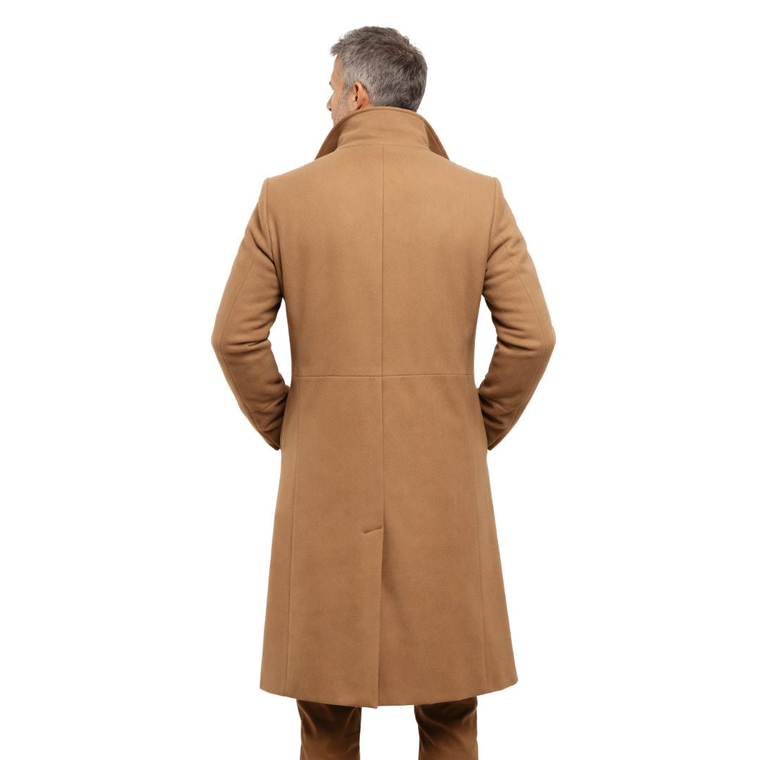 Ethan | Classic Tailored Mid-Length Coat with Button Closure