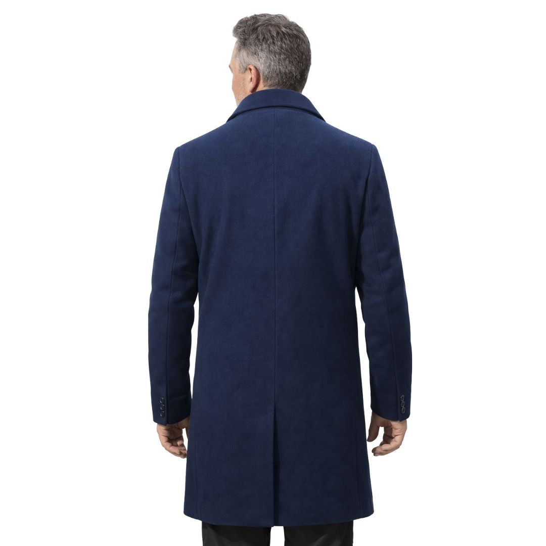 Tommy | Refined Mid-Length Wool-Style Coat with Button Closure