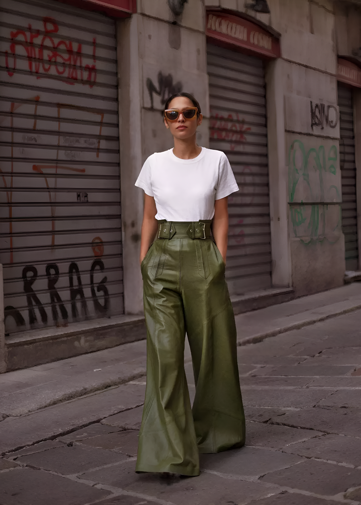 AUBREE | HIGH WAISTED LEATHER TROUSERS